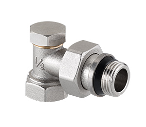 Клапан настроечный угловой 1/2" (с доп. уплотнением) VALTEC