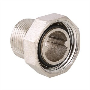 Полусгон с накидной гайкой для шаровых кранов и клапанов 1/2", VTr.015.N.04 - картинка 1