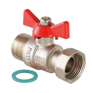 Кран шаровой с накидной гайкой и наружной резьбой 1/2", VT.260.N.0404 - картинка 1