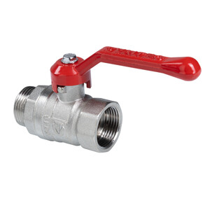 Кран шаровой СТАНДАРТ, никель, длинная рукоятка 1/2" вн.-нар. PN40 (ГОСТ) VALTEC VT.121.N.04 - картинка 1